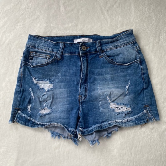 KanCan Pants - KanCan Jean shorts Size 9/28 Distressed Cut off blue festival